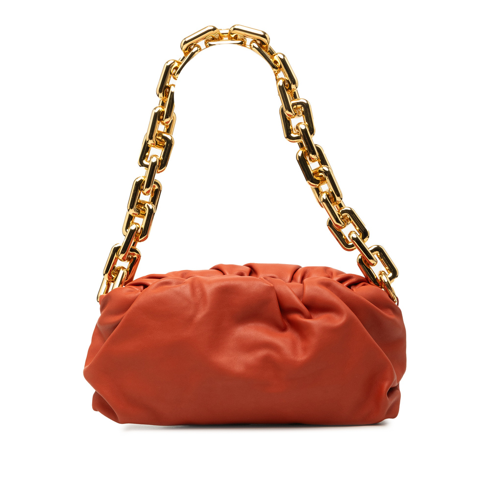 Pre-Loved Bottega Veneta Lambskin Chain Pouch